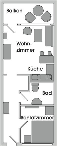 Grundriss der Wohnung Museumsstrasse